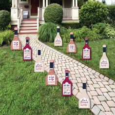 a house with lots of signs on the front lawn that say it's not too late