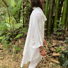 Gorgeous free-flow loose rayon/cotton top for Ceremony, Yogic practice and/our your daily Rituals. This oversized shirt can be worn as a Ceremony or Kundalini white piece as well as a part of a nomadic festival outfit. Designed by our Moroccan friends from LA this piece truly resembles the nomad lifestyle. We fell in love with its comfy feel and are honored to add it to our “Ceremony White” collection of pieces created with intention to support you on your journeys Within and connecting to the H Bohemian White Tunic For Loungewear, White Bohemian Oversized Tops, White Oversized Bohemian Tops, Oversized White Bohemian Tops, Nomad Lifestyle, Happy To Meet You, Daily Rituals, Small Boutique, Daily Ritual