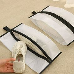 Shoe Storage Hanging Bag Dampproof Travel Visible Transparent Storage Multifunctional Shoe Bag Boot Protection Bag Features: Color: White Material:Plastic Product size:40cm*20cm*2cm/15.74in*7.87in*0.78in Packing size:15cm*15cm*14cm/5.9in*5.9in*5.51in Gross weight:80g/0.17b Net weight: 80g/0.17b Product Description: Breathable MaterialThis black travel shoe storage hanging bag is made of breathable non-woven material and is lightweight. Hard wearing and SturdyThe firm stitching and nylon webbing Hanging Shoe Rack, Shoe Bags For Travel, Boot Storage, Storage Hanging, Shoe Storage Bags, Shoes Storage, Hanging Shoes, Protection Bag, Clear Shoes