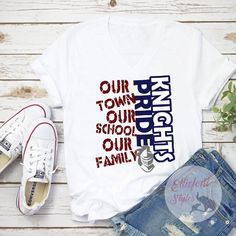 Our Town Our School Our Family School Pride Spirit Shirt - Elliefont Styles School Pride Shirts, Campus Activities, School Event, Our Town, School Pride, School Sports, Pride Shirts, School Spirit, Sports