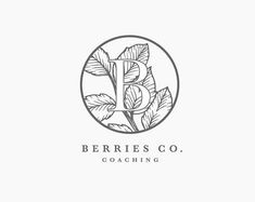 the logo for behries co coaching, which is designed to look like leaves