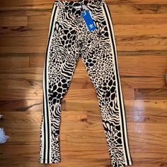 Animal Printed Adidas Leggings Adidas Casual Stretch Bottoms, Stretch Adidas Bottoms For Streetwear, Casual Adidas Stretch Pants, Casual Stretch Adidas Bottoms, Adidas Trendy Stretch Bottoms, Trendy Stretch Adidas Bottoms, Trendy Adidas Bottoms, Adidas Fitted Bottoms For Streetwear, Adidas Fitted Pants For Streetwear