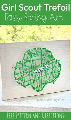 an easy string art project for kids to make