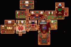 an image of a computer game with lots of rooms