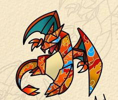 an image of a colorful dragon on a white background with writing below it that says, i love you