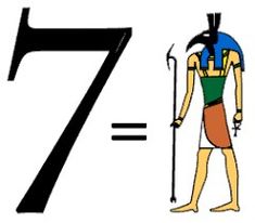 an image of the number seven in egyptian mythology