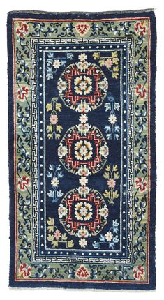 ANTIQUE TIBETAN KHADEN 2' 3 x 4' 2 Late 19th C Rug Tufenkian Artisan Carpets Border Rugs, Medallion Rug, Tibet, Elegant Design, Luxury Homes, Carpet, Rug, Wool, Floral