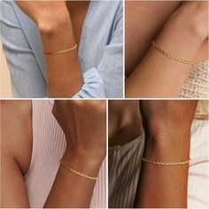 14K Gold Filled Bracelet: Crafted from copper and 14K real gold-filled material, this bracelet ensures lasting color and shine. It's also lead-free, nickel-free, and hypoallergenic, making it safe for sensitive skin, even with frequent wear. Adjustable Fit: The bracelet includes a 7" chain with a 2" extender, allowing you to easily adjust the size to fit your wrist comfortably. The sturdy lobster clasp ensures durability, and the drop design at the end adds a fashionable and charming touch. Perfect Gift Choice: Packaged in a lovely gift box, this exquisite gold bracelet makes a thoughtful surprise for your loved ones. It’s an ideal gift for special occasions such as Valentine's Day, International Women's Day, Mother's Day, and Christmas. Hypoallergenic Gold Plated Chain Bracelet, Hypoallergenic Gold Bangle Chain Bracelet, Classic Gold Adjustable Braided Bracelets, Classic Adjustable Gold Braided Bracelets, Hypoallergenic Yellow Gold Bangle Chain Bracelet, Dainty Gold Hypoallergenic Bracelet, Classic Gold Braided Adjustable Bracelet, Dainty Hypoallergenic Gold Bracelet, Hypoallergenic Yellow Gold Name Bracelet