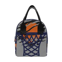 Gear up for a slam dunk school year with our Basketball Set! This all-in-one package includes a stylish lunch bag and a spacious bookbag, both designed with a sporty basketball theme. Made with durable materials, these bags are built to withstand the hustle and bustle of daily school life. The lunch bag features an insulated interior to keep your meals fresh and delicious, while the bookbag offers ample storage space for all your books, notebooks, and essentials. Whether you're shooting hoops on the court or hitting the books in the classroom, our Basketball Set is the perfect companion to keep you organized and motivated throughout the school day. Get ready to make a winning statement with this must-have back-to-school set! These items will have a 10 to 21 business day turnaround. We cust Black Bags For Sports With School Spirit Style, Large Capacity Sports Bag For Back To School, Back To School Sports Bag With Large Capacity, Practical Sports Bags For Back To School, Sporty Standard Backpack For Sports Events, Practical Sports Bags, Sporty Backpack For Back To School And Sports Events, Sporty Rectangular Backpack For Gym, Sporty Rectangular Gym Backpack