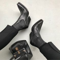 Cline Santiag Western Cowboys Ankle Boots Size 36.5 Phoebe Philo Exact Condition As Shown In Pictures Celine Boots, White Leather Ankle Boots, Animal Print Boots, Fashion Gone Rouge, Celine Shoes, Cowboy Ankle Boots, Leather Biker Boots, Black Cowboy, Minimal Accessories