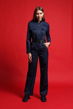 Military Women Coveralls Blue Cotton Jumpsuits for Women - Etsy Cotton Jumpsuits For Women, Military Jumpsuit, Romper Women, One Piece Romper, Utility Jumpsuit, Flight Suit, Womens Jumpsuits, Cotton Jumpsuit, Blue Jumpsuits