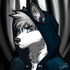 Is this a wolf version of Jack Frost? It looks cool. No pun intended. Anime, Blue