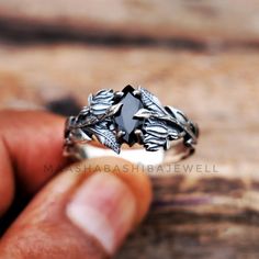 Silver Leaves Ring, Black Onyx Ring, Marquise Ring, 925 Sterling Silver Ring, Celestial Ring, Weeding Rings, Dainty Women Ring, Gift For Her SHOP LINK:- https://www.etsy.com/shop/MaaShabashibaJewell?ref=seller-platform-mcnav 》D E T A I L S《 Gemstone: Natural Black Onyx Gem Color: Black Gem Shape: Marquise Metal: 925 Sterling Silver Purity: 925 Parts Per 1000 Setting Type: Bezel Set Silver Polish: High Ring Size: All Size Available Please note that there Can be slight variations in stone texture Unique Black Sterling Silver Engraved Ring, Silver Black Spinel Jewelry For Promise Ring, Silver Black Spinel Promise Ring, Black Spinel Gemstone Rings As A Gift, Black Spinel Gemstone Rings For Gift, Silver Jewelry With Black Spinel In Prong Setting, Silver Black Spinel Jewelry As Gift, Silver Black Spinel Rings For Anniversary, Fine Jewelry In Silver With Black Spinel