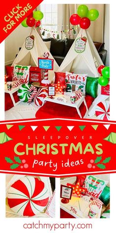 Check out this festive Elf on the Shelf Christmas sleepover! The teepees are so much fun! See more party ideas and share yours at CatchMyParty.com Elf On A Shelf Arrival, Tent Sleepover, Holiday Pancakes, Christmas Sleepover, Elf On A Shelf