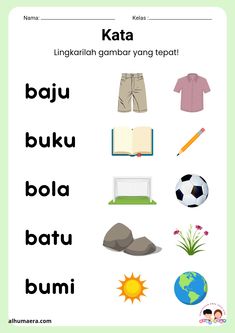 an english language worksheet with pictures and words for children to learn in the classroom