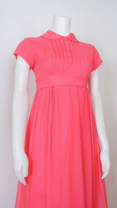 Fitted Short Sleeve Dresses With Pintucks, Short Sleeve Dresses With Pintucks, Short Sleeve Gown, Gown Pink, Taffeta Fabric, Dress Label, Sleeve Gown, Chiffon Overlay, Empire Waist Dress