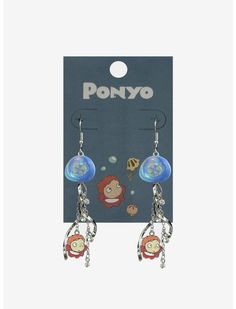 Studio Ghibli Ponyo Jellyfish Drop Earrings | Hot Topic Ponyo Accessories, Ponyo Jellyfish, Studio Ghibli Ponyo, Ghibli Ponyo, Studio Ghibli Earrings, Jellyfish Tentacles, Mood Clothes, Indie Room Decor, Indie Room