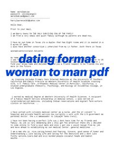 the text is written in blue and white on top of a page that reads, dating format