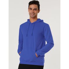 This hooded sweatshirt has a simple solid color design and can be paired with trousers for a casual and stylish look. This hooded sweatshirt is lightweight and perfect for playing basketball and soccer with friends. The solid hoodie sweatshirt is suitable for many occasions, and you can wear it to the gym, wear it at home, wear it to work, etc. Solid Hoodie, Basic Sweatshirt, Hem Style, Hooded Sweater, Model Body, Mens Sweatshirts Hoodie, Long Sweatshirt, Sleeve Styles, Pullover Hoodie