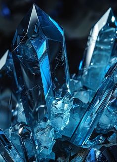 Light Blue Crystal Aesthetic, Magic Crystal Aesthetic, Dark Blue Crystals Aesthetic, Crystal Magic Art, Silver And Blue Aesthetic, Blue Crystal Aesthetic, Blue Crystals Aesthetic, Blue Magic Aesthetic, Cristal Aesthetic