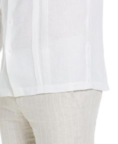 Add refined interest to your wardrobe in this men’s lightweight button-down. Crafted from 100% linen, this breathable long sleeve shirt offers an updated take on our famous guayabera. We’ve removed the traditional pockets and added a cutaway collar, notched cuffs, and a straight hem for a clean modern look, while keeping the classic guayabera pintuck detailing and lower side seam button details. 100% Linen Classic Fit Plain Weave Fabrication Weaves In Criss-Cross Patterning For Extra Durability Guayabera Shirt Men, White Cuban Shirt Men, Beach Wedding Guayabera, Guayabera Wedding, Men’s Guayabera Outfit, Guayabera Shirt, Cutaway Collar, Boy Blue, Pin Tucks