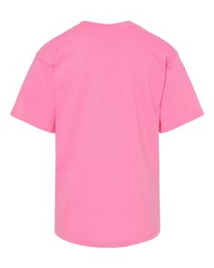 Youth Gold Soft Touch T-Shirt - AZALEA - XL | M&O Youth Gold Soft Touch T-Shirt in Azalea Size XL | Cotton Basic Pink Pre-shrunk T-shirt, Pink Cotton Short Sleeve Shirt, Basic Pink Pre-shrunk Shirt, Basic Pink Cotton Shirt, Pink Cotton T-shirt With Short Sleeves, Pink Short Sleeve Graphic Tee, Basic Pink Short Sleeve Tops, Pink Pre-shrunk Graphic Tee Shirt, Size Medium