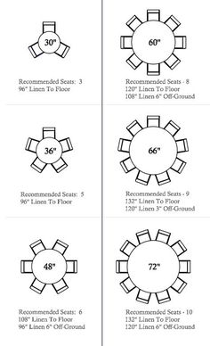 the table and chairs sizes are shown in three different styles, including one for each seat