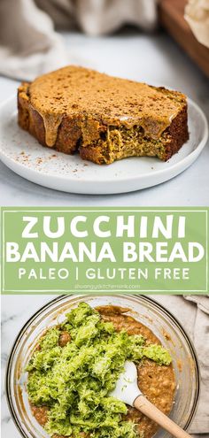 this zucchini banana bread is so easy to make and it's gluten free