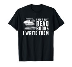 PRICES MAY VARY. This accessories is for anyone who loves not only books but writes them. Its great to use while creating the next novel or article. Makes a great surprise for writers, novelists or authors. Lightweight, Classic fit, Double-needle sleeve and bottom hem So Many Books So Little Time Shirt, The Book Was Better Shirt, Black Literary Crew Neck T-shirt, Bookish Short Sleeve T-shirt With Funny Text, Book Lover Shirts Inspire Uplift ⭐, Writer Gifts, Branded T Shirts, Authors, Writers