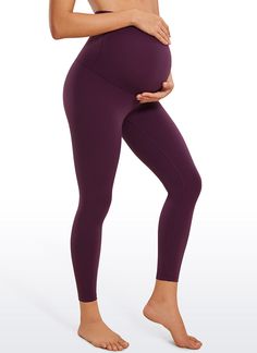 Butterluxe collection uses high-end fabric, engineered for luxurious comfort and made for all stages of pregnancy and postpartum. Over the belly and u-shaped design offer you more comfort. Feature & Fitting: Butterluxe collection Designed for yoga or lounge during pregnancy and postpartum. Super High Waist, 25 inches Elastic maternity panel Fabric: 
 Extremely Soft, luxurious comfort and lightweight 
 Ultra stretchy, gentle compression. 
 Brushed, 4-Way stretch 
 Brushed, pet hair easy brush Stages Of Pregnancy, Pregnancy Wardrobe, Hair Easy, Pregnancy Stages, Maternity Leggings, Pet Hair, Postpartum, Deep Purple, Black Fabric