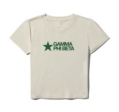 a white t - shirt with the words gama phibeta printed on it