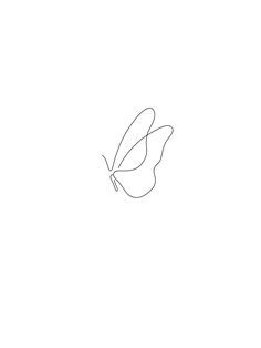 a single line drawing of a butterfly flying in the sky with its wings spread out