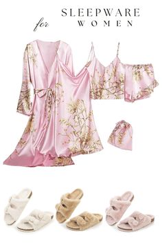 "Bloom into cozy comfort with the GORGLITTER Women's 5-Piece Floral Print Satin Pajama Set! 🌺✨ This charming set features a nightgown, robe, cami, and shorts, all neatly packed in a stylish storage bag. Perfect for a touch of elegance and relaxation every night! 💖🌙 #FloralSatin #ChicComfort #LuxeSleepwear" *Contain affiliate Link *CommissionsEarned Shorts Sleepwear, Nightgown Robe, Stylish Storage, Comforters Cozy