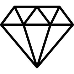 a black and white diamond on a white background