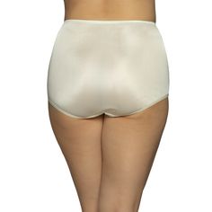 The Vanity Fair® Perfectly Yours® Tailored Ravissant Brief is made with lightweight, semi-sheer fabric for a barely there look and feel. This panty provides generous full rear and tummy coverage. The satin finish glides under clothes. A smooth covered elastic waistband allows for ultimate comfort. Vanity Fair Bras, Smooth Legs, Iron Woman, Panty Style, Sheer Fabric, Full Figured, Sheer Fabrics, Curator Style, Vanity Fair