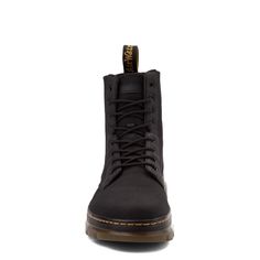 Dr. Martens Combs Boot - Black | Journeys Black Streetwear Sneakers With Lace-up Fastening, Black Lace-up Boots For Streetwear, Lace-up Boots With Rubber Toe Cap For Streetwear, Black Sporty Lace-up Boots With Rubber Sole, Sporty Black Lace-up Boots With Rubber Sole, Streetwear Lace-up Combat Boots With Rubber Sole, Lace-up Combat Boots With Rubber Sole For Streetwear, Black Casual Nylon Boots, Functional Black Lace-up Combat Boots