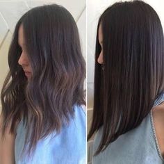 Long Hair V Cut, Medium Bob Hairstyles, Long Bob Haircuts, Lob Haircut, Long Bob Hairstyles, Bob Hair, Haircuts For Long Hair, Crochet Stitch, Long Bob