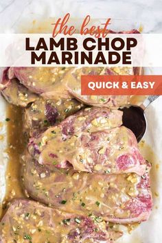 the best lamb chop marinade is made with garlic and parmesan cheese