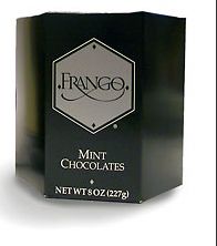 a black box with the word frango written on it and an image of a chocolate