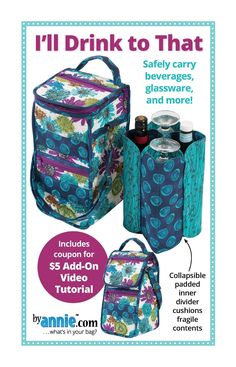 an advertisement for the annie's lunch bags and coolers, with instructions to make it