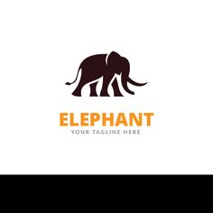 an elephant logo with the name elephant on it's chest and tusks