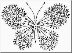 a black and white drawing of a butterfly