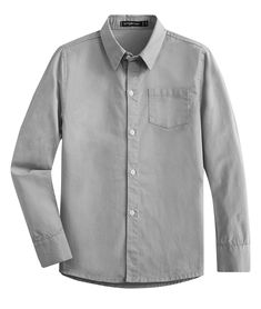 PRICES MAY VARY. Soft and comfortable fit Machine wash cold with like color, iron or steam with low heat Classic button-front shirt, single chest pocket, button cuffs, classic point collar, round hem and pleated back for easy activities Variety of colors for choise, more in line with your personality. Can pairs back perfectly to khakis and jeans Perfectly for casual, formal, school uniforms, daily life, party and other Special Occasion. Also it's a perfect gift for families Solid Color Button-up Dress Shirt, Slim Fit Solid Color Shirt With Pockets, Slim Fit Solid Shirt With Pockets, Solid Winter Shirt With Button Closure, Solid Color Collared Shirt With Placket, Solid Collared Shirt With Placket, Casual Solid Collared Dress Shirt, Gray Long Sleeve Shirt With Button Closure, Solid Single Breasted Button-up Shirt