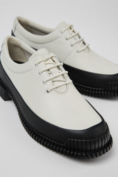 Pix  by Camper Modern Walking Shoes With Vibram Sole, Modern White Lace-up Shoes With Rubber Sole, Modern Sneakers With Rubber Sole For Work, Modern Workwear Sneakers With Rubber Sole, Formal Shoes For Women, English Girls, Camper Shoes, Spring Summer Collection, Formal Shoes