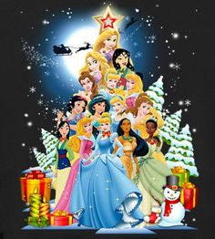 the disney princesses christmas card