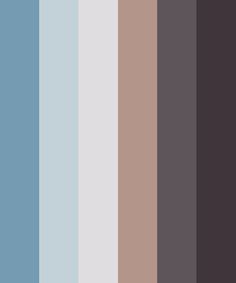 the color palette is shown in shades of blue, brown and white