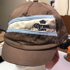 2 Hats Are Older But Unworn And Still In Good Shape. One Still Has Original Hang Tag The Other You Can See Where Label Removed From Visor. Made Of Cotton & Polyester. Brown Cotton Baseball Cap With Short Brim, Brown Cotton Brimmed Baseball Cap, Brown Casual Hat With Adjustable Fit, Casual Brown Hat With Adjustable Fit, 2 For 1, Vintage Hats, Hat Women, Mesh Cap, Hang Tags