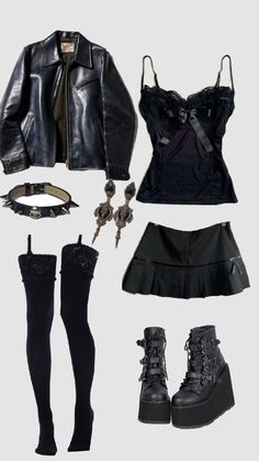 Gothic Coquette Outfits, Soft Gothic Outfits, Fashion Top Outfits, Punk Outfits