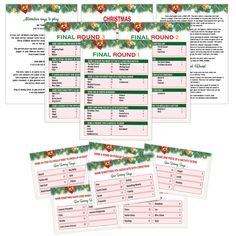 four christmas printables for the final round