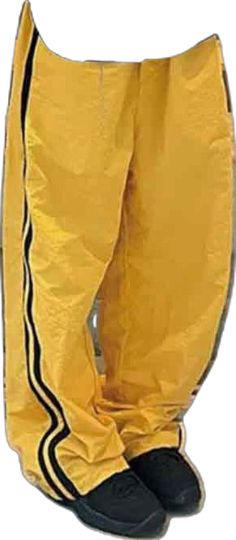 Yellow Athleisure Pants For Streetwear, Baggy Yellow Pants For Streetwear, Streetwear Yellow Pants With Elastic Waistband, Sporty Yellow Sweatpants For Streetwear, Yellow Streetwear Pants With Pockets, Street Punk, Punk Vintage, Striped Wide Leg Pants, Punk Inspiration